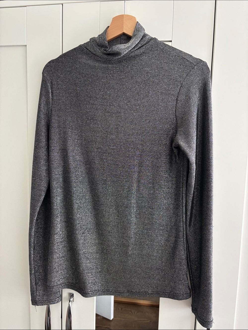 Tuckernuck silver metallic Ellory Turtleneck Sweater - Gray